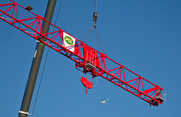 photography of Coast Crane building a crane near 6th and Yukon by Graham Collins